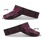 New Zealand Breast Cancer Awareness Sun Visor Cap Maori Butterfly Pink Ribbon Black Version