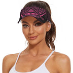 New Zealand Breast Cancer Awareness Sun Visor Cap Maori Butterfly Pink Ribbon Black Version