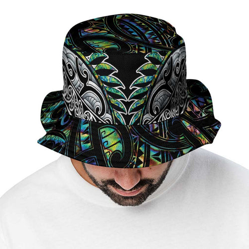 New Zealand Bucket Hat Maori Rugby Tattoo Papua Shell - Aussie Hoodie