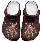 New Zealand Christmas Clogs Shoes Red Santa Riding Kiwi Bird Silver Fern