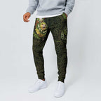 New Zealand Christmas Jogger Pants Santa Riding Kakapo Bird Silver Fern