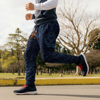 New Zealand Christmas Jogger Pants Santa Riding Kiwi Bird Silver Fern