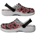 New Zealand Clogs Shoes Aotearoa Kowhaiwhai Mix Taniko Art - Brown - Aussie Hoodie
