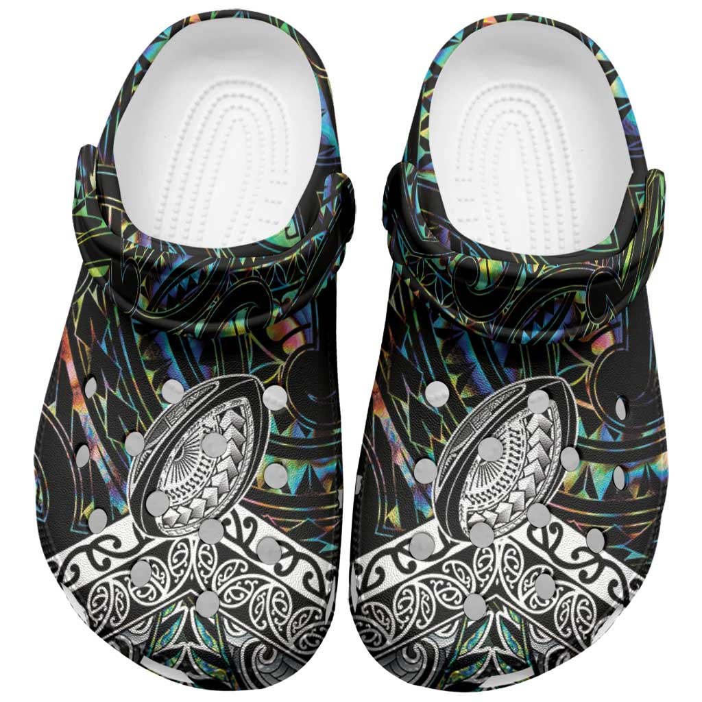New Zealand Clogs Shoes Maori Rugby Tattoo Papua Shell - Aussie Hoodie