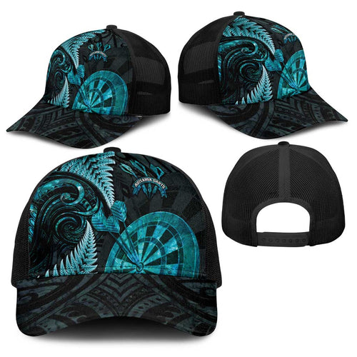 New Zealand Darts Baseball Net Cap Happiness Is A Tight Threesome Maori Paua Shell - Aussie Hoodie
