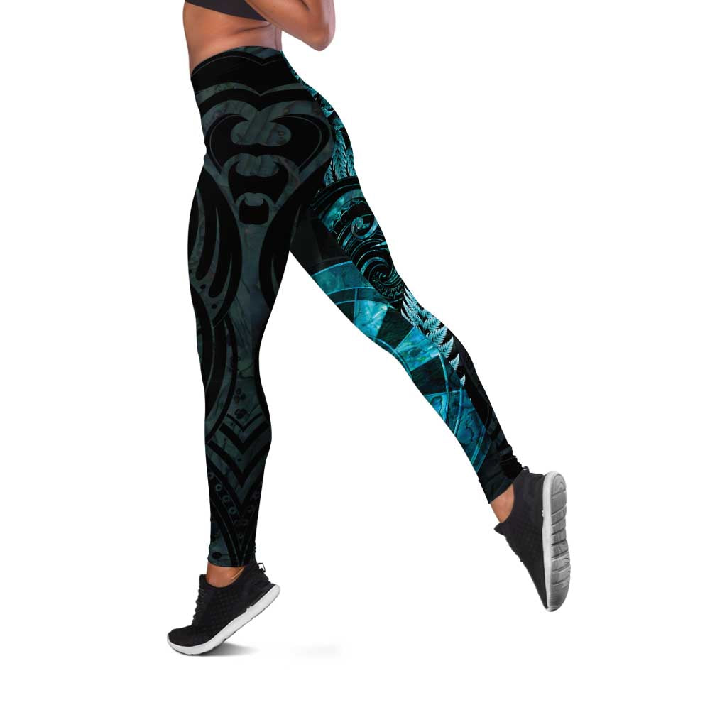 New Zealand Darts Leggings Happiness Is A Tight Threesome Maori Paua Shell
