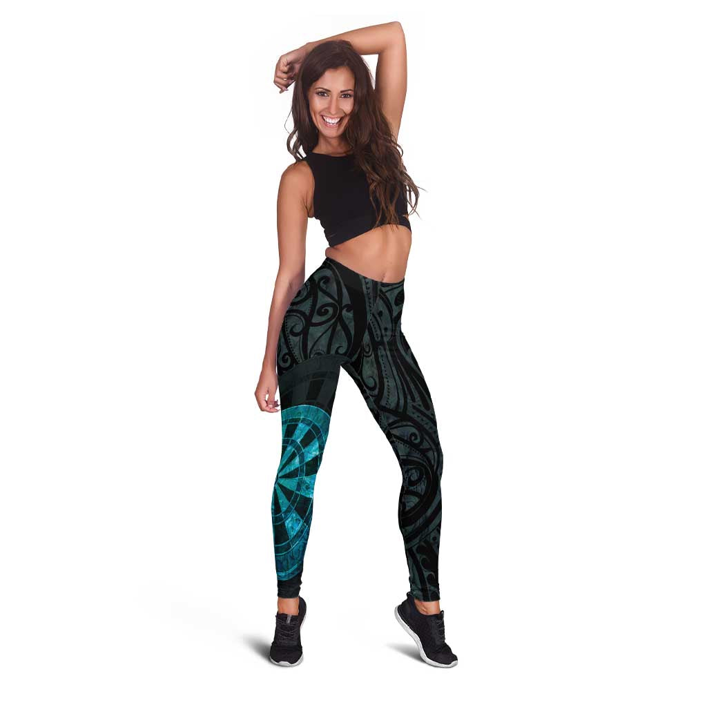 New Zealand Darts Leggings Happiness Is A Tight Threesome Maori Paua Shell