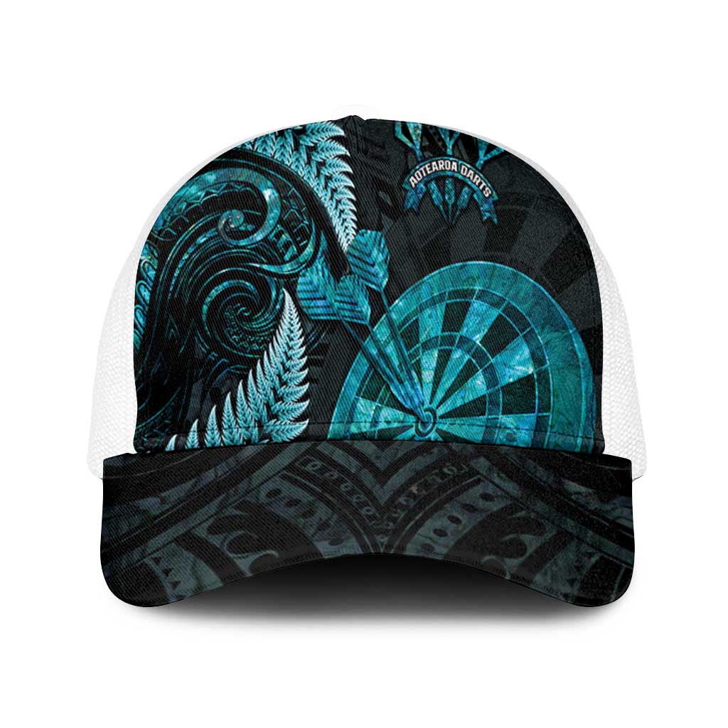 New Zealand Darts Mesh Trucker Cap Happiness Is A Tight Threesome Maori Paua Shell - Aussie Hoodie
