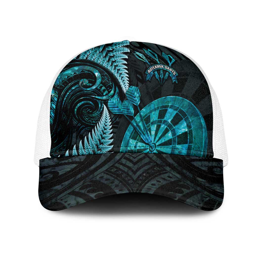 New Zealand Darts Mesh Trucker Cap Happiness Is A Tight Threesome Maori Paua Shell - Aussie Hoodie