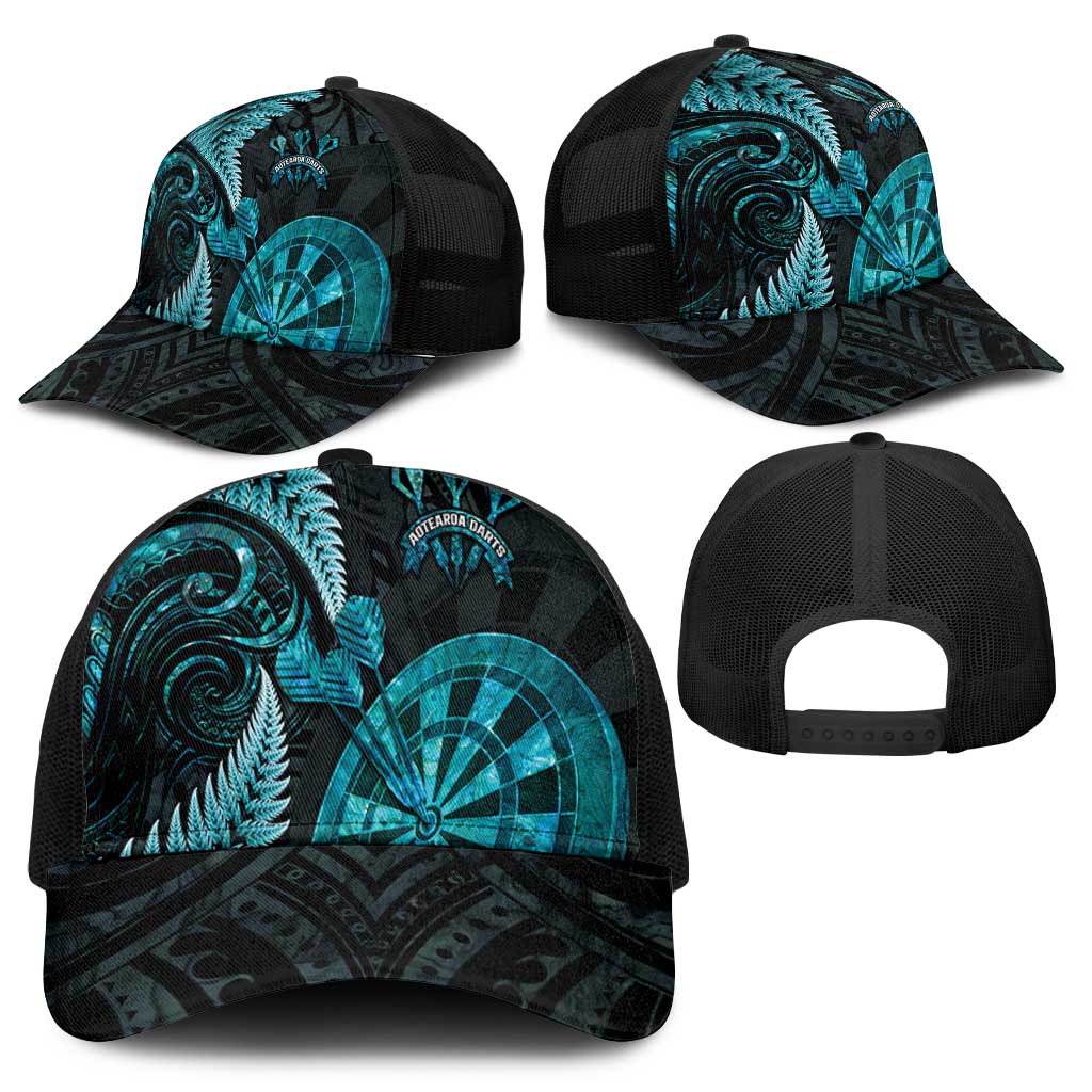 New Zealand Darts Mesh Trucker Cap Happiness Is A Tight Threesome Maori Paua Shell - Aussie Hoodie
