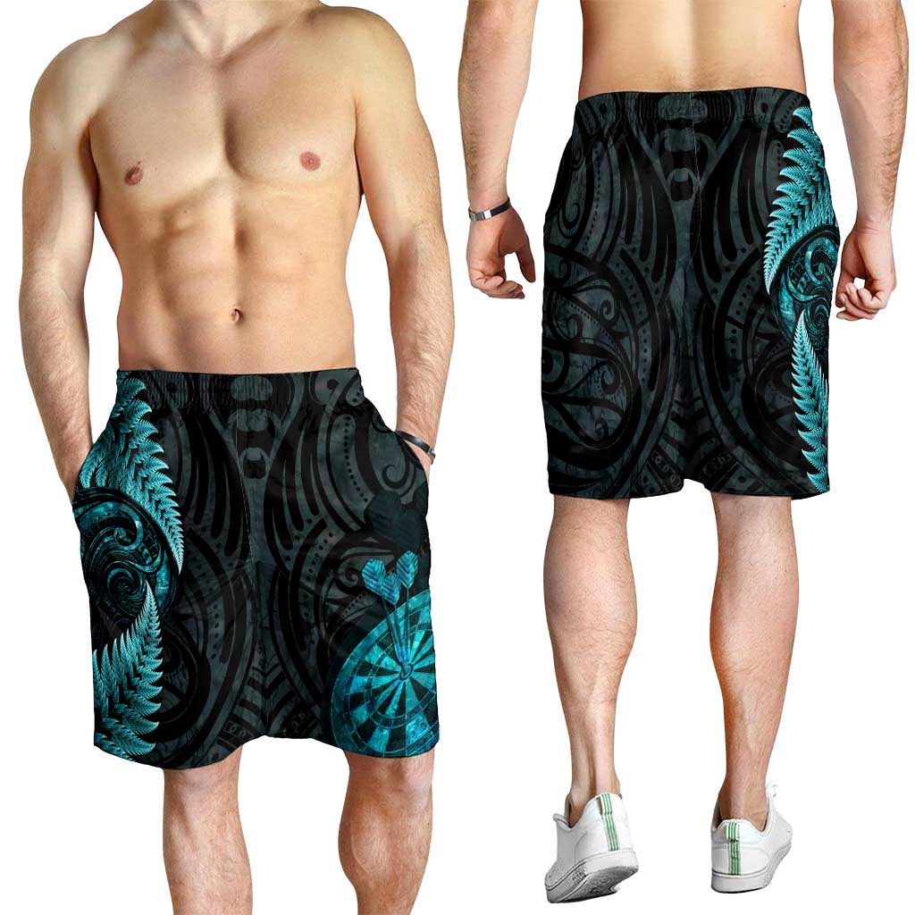 New Zealand Darts Shorts for Men Happiness Is A Tight Threesome Maori Paua Shell