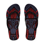 New Zealand Flip Flops Maori Kiwiana Pattern Tukutuku Motif