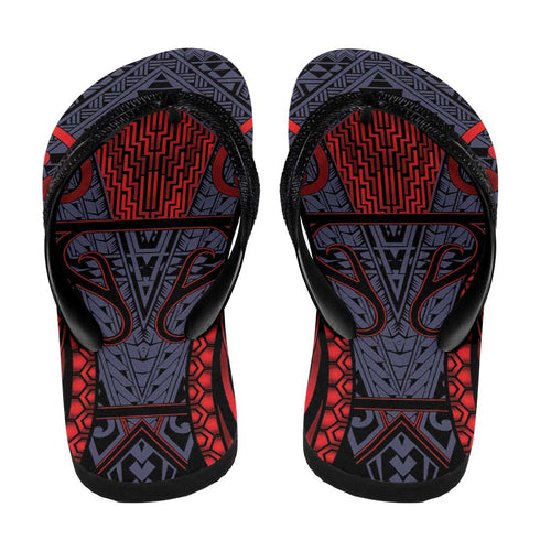 New Zealand Flip Flops Maori Kiwiana Pattern Tukutuku Motif
