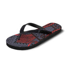 New Zealand Flip Flops Maori Kiwiana Pattern Tukutuku Motif