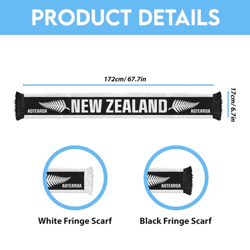New Zealand Football White Fern Supporter Soccer Scarf