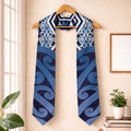 New Zealand Graduation Stole Aotearoa Kowhaiwhai Mix Taniko Art - Blue - Aussie Hoodie