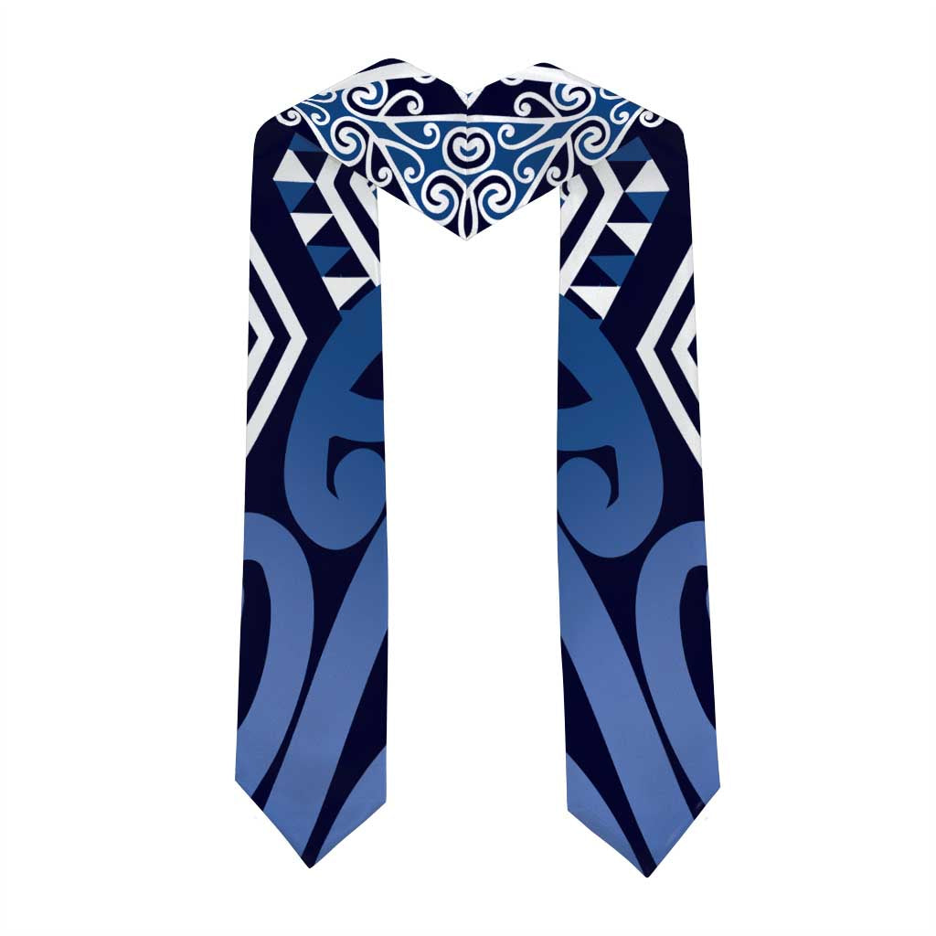 New Zealand Graduation Stole Aotearoa Kowhaiwhai Mix Taniko Art - Blue - Aussie Hoodie