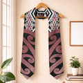 New Zealand Graduation Stole Aotearoa Kowhaiwhai Mix Taniko Art - Brown - Aussie Hoodie