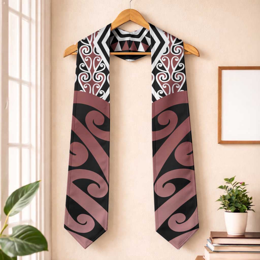 New Zealand Graduation Stole Aotearoa Kowhaiwhai Mix Taniko Art - Brown - Aussie Hoodie