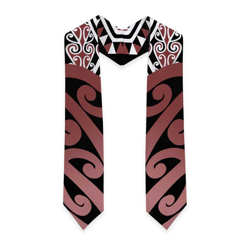 New Zealand Graduation Stole Aotearoa Kowhaiwhai Mix Taniko Art - Brown - Aussie Hoodie