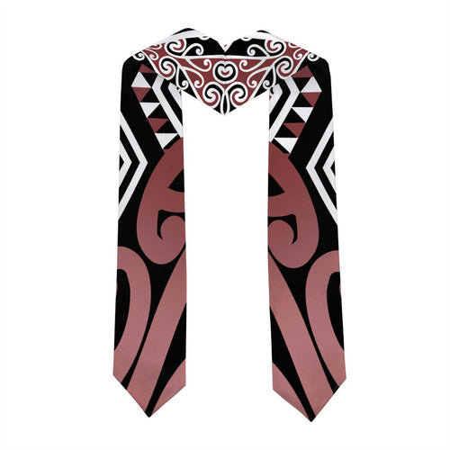 New Zealand Graduation Stole Aotearoa Kowhaiwhai Mix Taniko Art - Brown - Aussie Hoodie