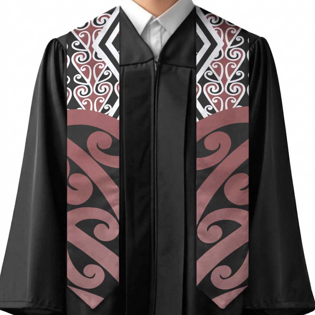 New Zealand Graduation Stole Aotearoa Kowhaiwhai Mix Taniko Art - Brown - Aussie Hoodie