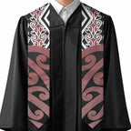 New Zealand Graduation Stole Aotearoa Kowhaiwhai Mix Taniko Art - Brown - Aussie Hoodie