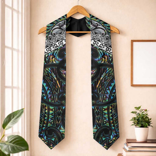 New Zealand Graduation Stole Maori Rugby Tattoo Papua Shell - Aussie Hoodie