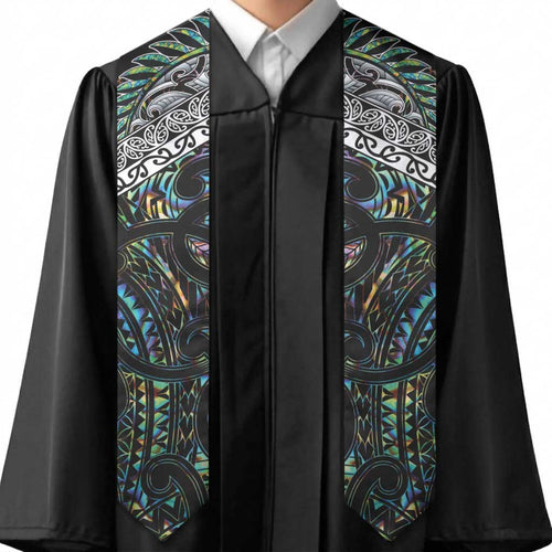 New Zealand Graduation Stole Maori Rugby Tattoo Papua Shell - Aussie Hoodie