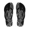 New Zealand Hammerhead Shark Flip Flops Maori Haehae Mangopare Black - Aussie Hoodie