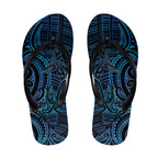 New Zealand Hammerhead Shark Flip Flops Maori Haehae Mangopare Galaxy - Aussie Hoodie