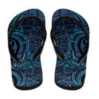 New Zealand Hammerhead Shark Flip Flops Maori Haehae Mangopare Galaxy - Aussie Hoodie