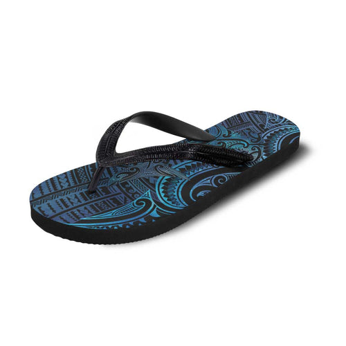 New Zealand Hammerhead Shark Flip Flops Maori Haehae Mangopare Galaxy - Aussie Hoodie