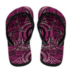 New Zealand Hammerhead Shark Flip Flops Maori Haehae Mangopare Pink - Aussie Hoodie