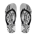New Zealand Hammerhead Shark Flip Flops Maori Haehae Mangopare White - Aussie Hoodie