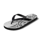 New Zealand Hammerhead Shark Flip Flops Maori Haehae Mangopare White - Aussie Hoodie