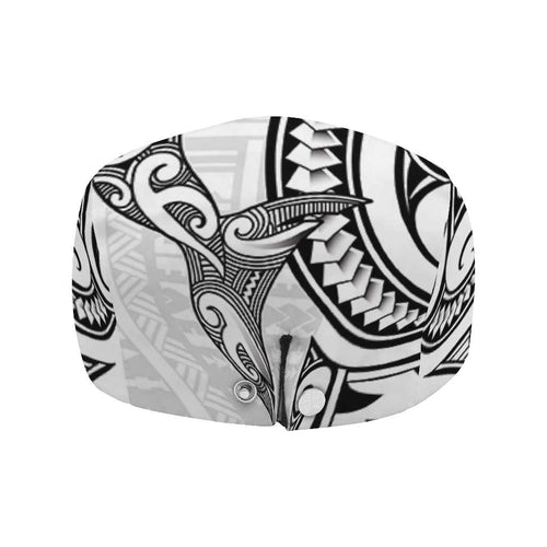 New Zealand Hammerhead Shark Jeff Hat Maori Haehae Mangopare White - Aussie Hoodie
