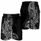 New Zealand Hammerhead Shark Shorts for Men Maori Haehae Mangopare Black - Aussie Hoodie
