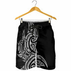 New Zealand Hammerhead Shark Shorts for Men Maori Haehae Mangopare Black - Aussie Hoodie
