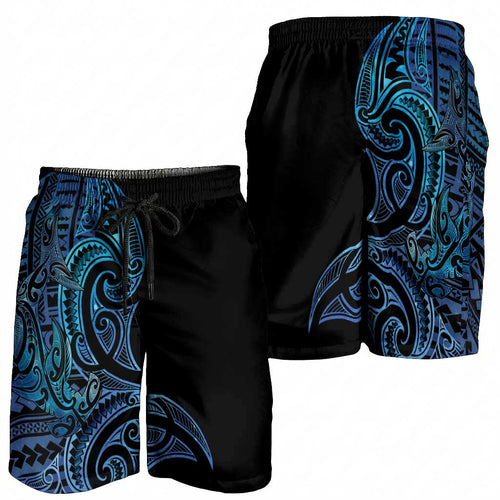 New Zealand Hammerhead Shark Shorts for Men Maori Haehae Mangopare Galaxy - Aussie Hoodie