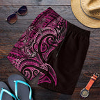 New Zealand Hammerhead Shark Shorts for Men Maori Haehae Mangopare Pink - Aussie Hoodie