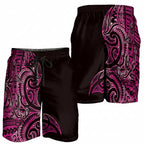 New Zealand Hammerhead Shark Shorts for Men Maori Haehae Mangopare Pink - Aussie Hoodie