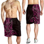 New Zealand Hammerhead Shark Shorts for Men Maori Haehae Mangopare Pink - Aussie Hoodie