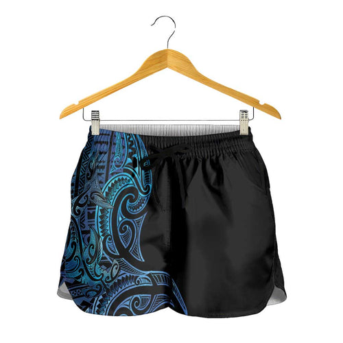 New Zealand Hammerhead Shark Shorts for Women Maori Haehae Mangopare Galaxy - Aussie Hoodie