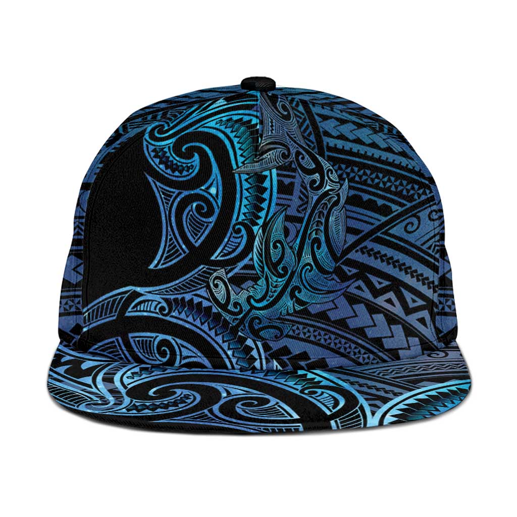 New Zealand Hammerhead Shark Snapback Cap Maori Haehae Mangopare Galaxy - Aussie Hoodie