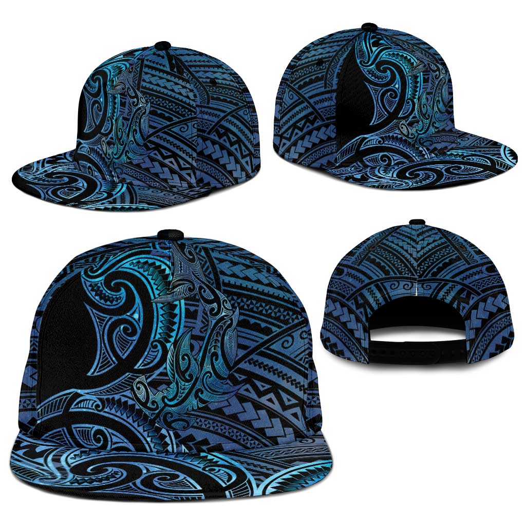 New Zealand Hammerhead Shark Snapback Cap Maori Haehae Mangopare Galaxy - Aussie Hoodie