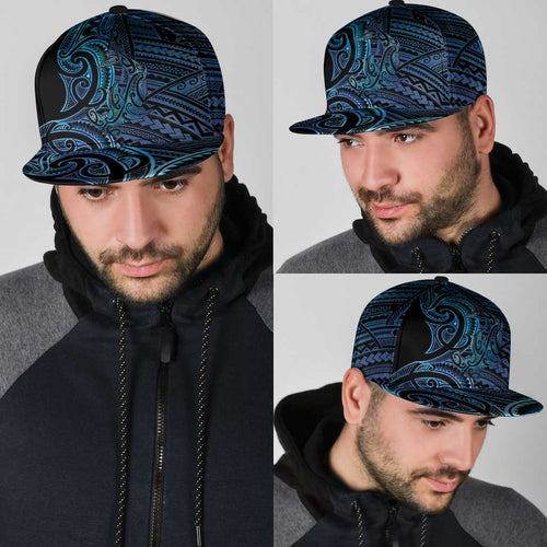 New Zealand Hammerhead Shark Snapback Cap Maori Haehae Mangopare Galaxy - Aussie Hoodie