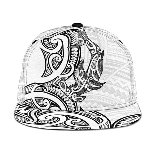 New Zealand Hammerhead Shark Snapback Cap Maori Haehae Mangopare White - Aussie Hoodie