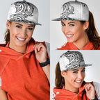 New Zealand Hammerhead Shark Snapback Cap Maori Haehae Mangopare White - Aussie Hoodie