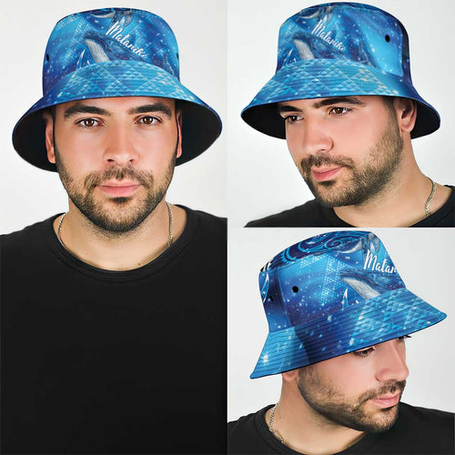 New Zealand Humpback Whale Matariki Bucket Hat Maori New Year Taniko Niho Taniwha